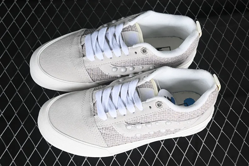 All categories Vans Vans series Vans Low Vans low-top Vans Knu Skool pearl white gray low-top casual sneakers VN0007QDBGE